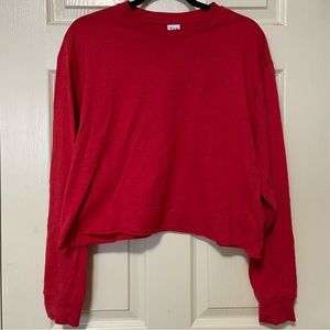 Tna Aritzia Cropped Long Sleeve Basic Tee